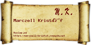 Marczell Kristóf névjegykártya